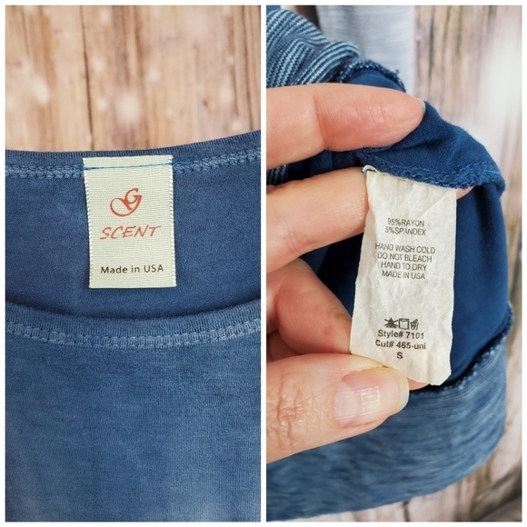 G Scent Tye Dye Long Sleeve Ruffle Hem Tunic - Picture 7 of 7